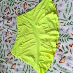 Women's Tennis Skort Size Large Neon Yellow